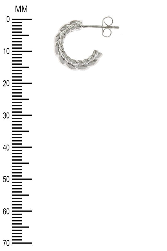 Scallop Texture Chunky Hoop Earings