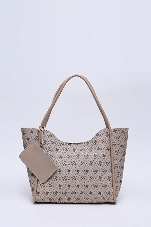 Monogram mink SHK108 faux leather women hand shoulder wallet makeup