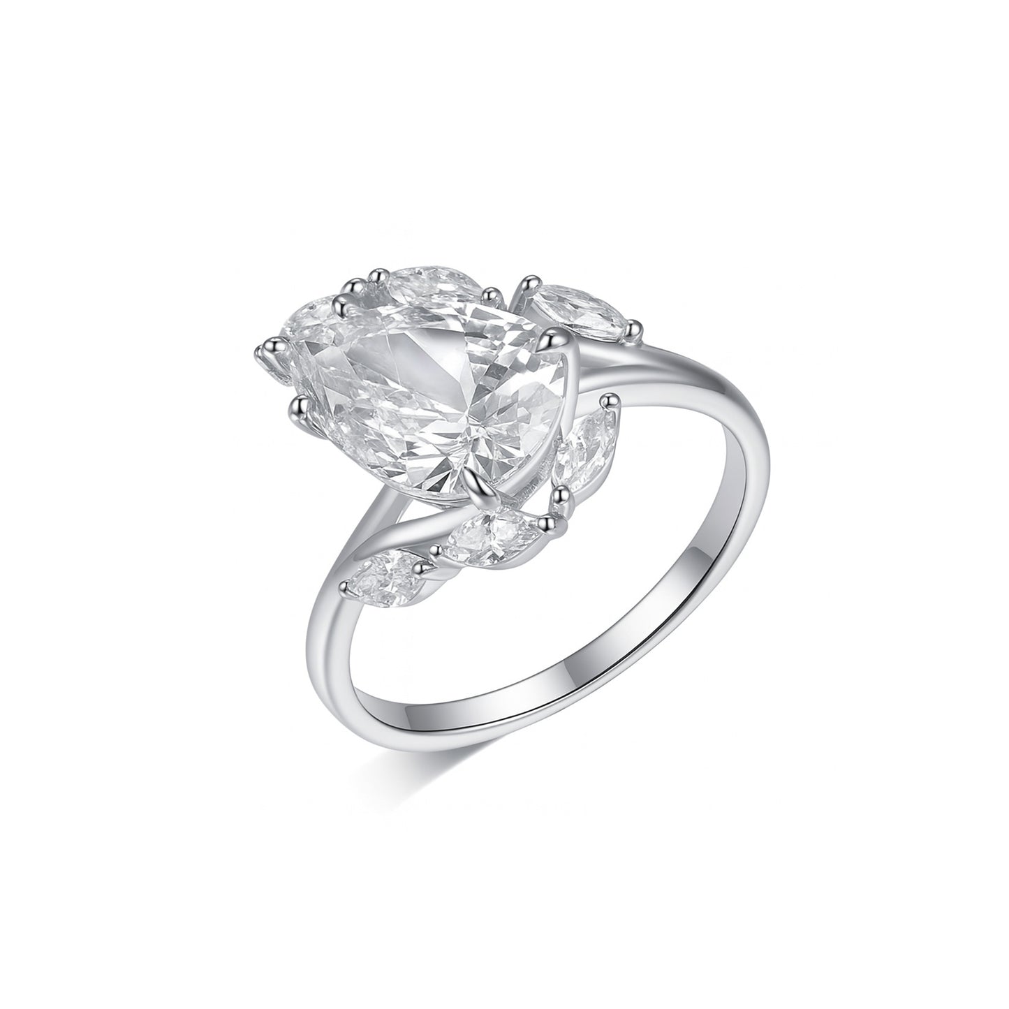 Moissanite Silver Ring