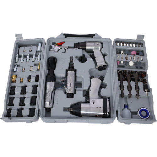 Air Tools & Accessories Kit, 71 Pieces, Impact Wrenches, Air Ratchets,