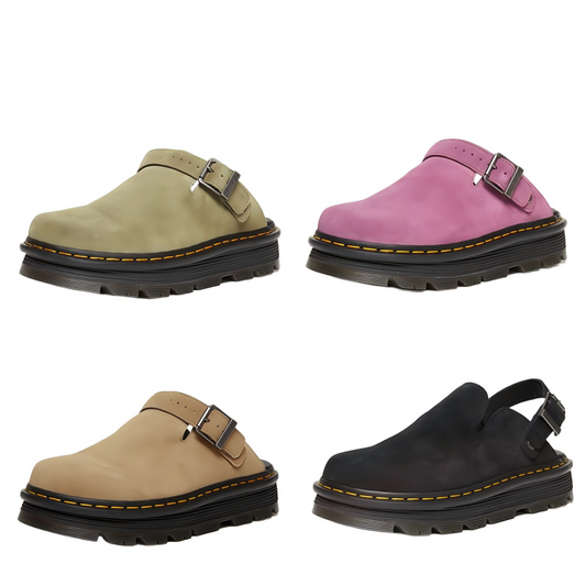 Women's Slide Mules - Suede Thick Sole Slippers Casual Women Clogs