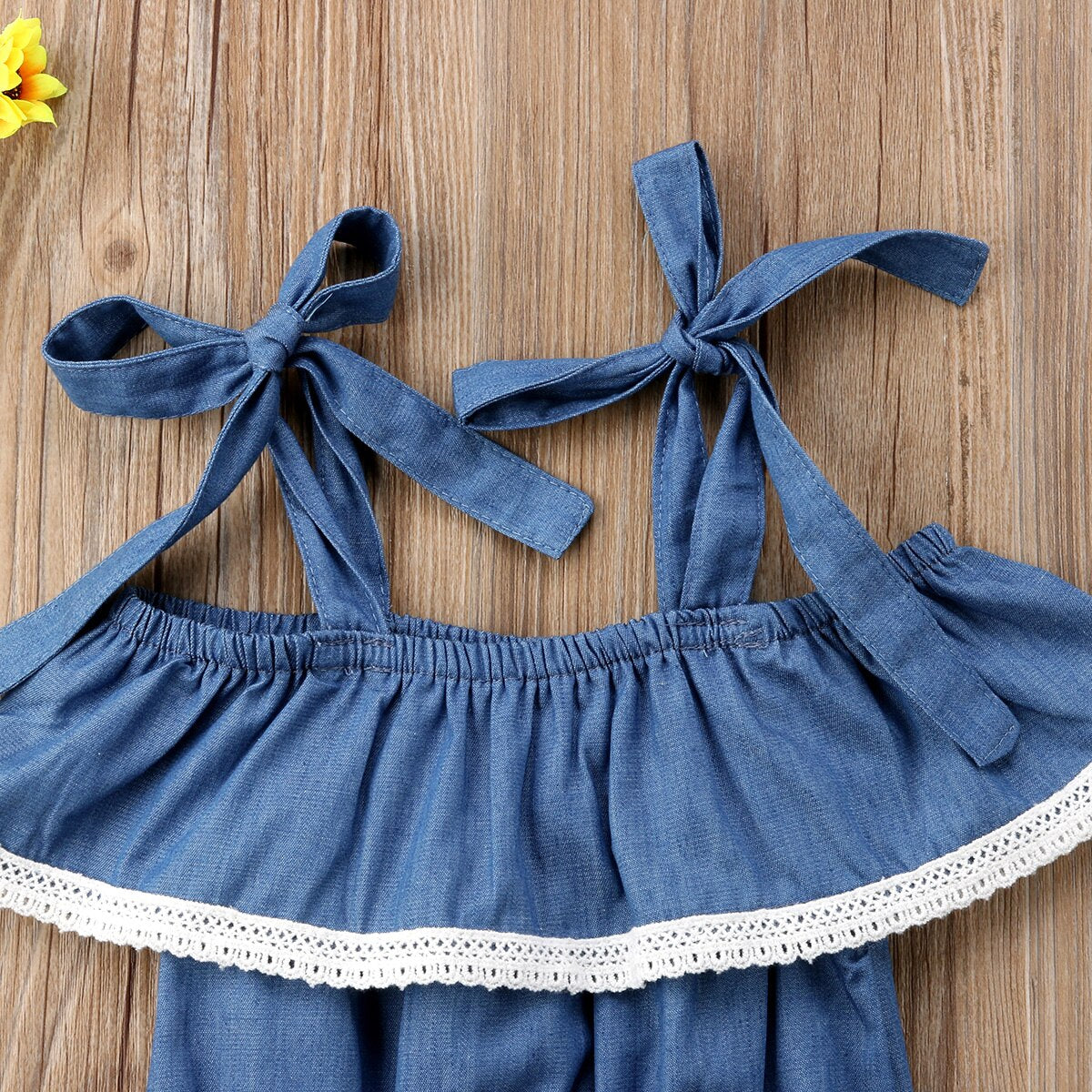 Belts Denim Off Shoulder Blue Newborn Baby