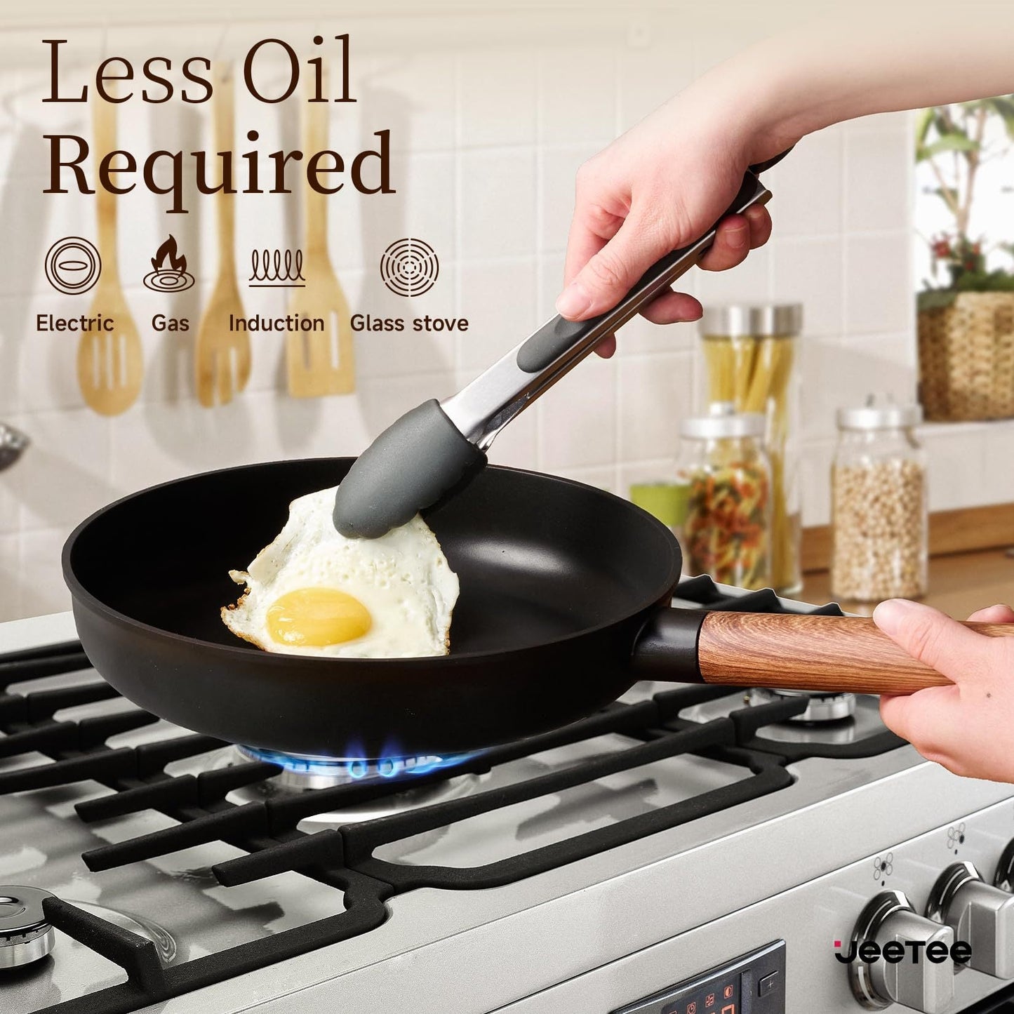 Ceramic Cookware Sets 15 Pcs, Healthy Pots And Pans Set Non Stick,