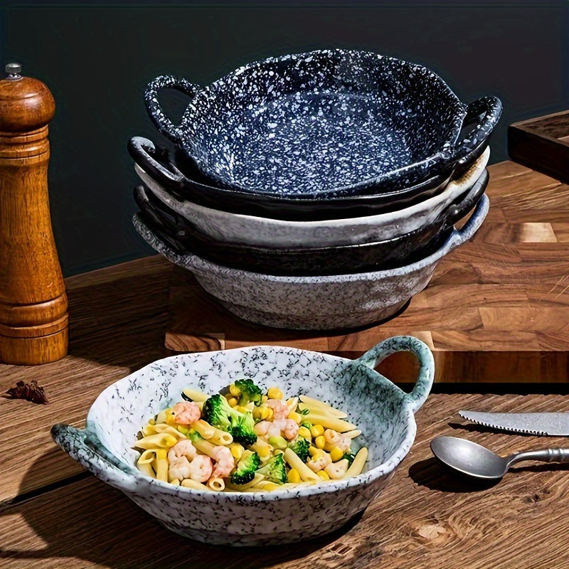 Elegant Ceramic Double Ear Plate Set for All Occasions