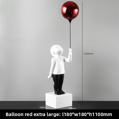Balloon Boy Sculpture Decorative Item