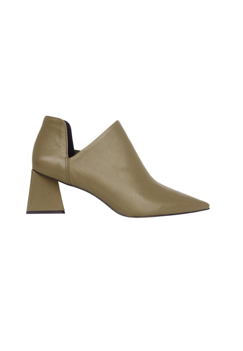 Green Sheepskin Leather Ankle Boots Maranta – Women’s Pointed-Toe