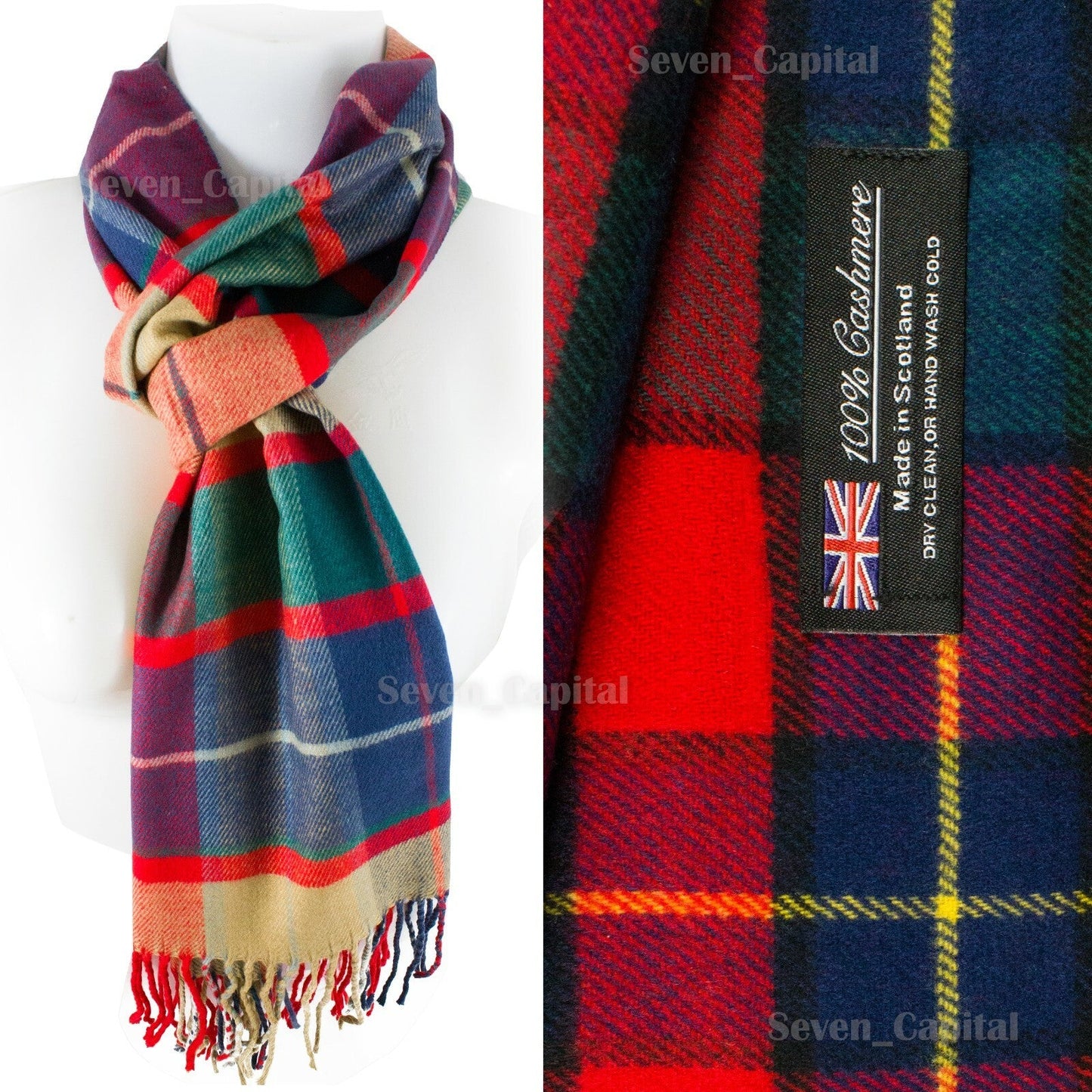 Mens Womens Winter Warm SCOTLAND Made Pashmina Scarf Scarves Plaid