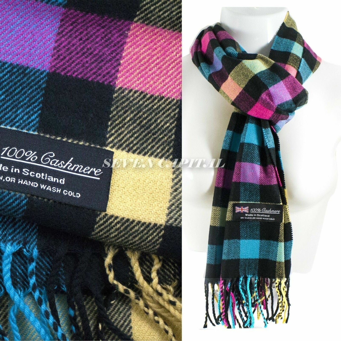 Mens Womens Winter Warm SCOTLAND Made Pashmina Scarf Scarves Plaid