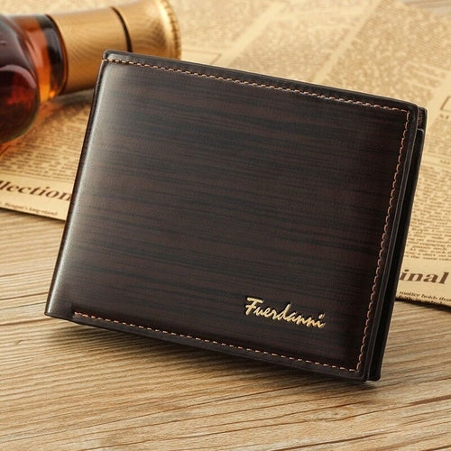 Men's Bifold Leather Credit ID Card Holder Wallet Billfold Purse