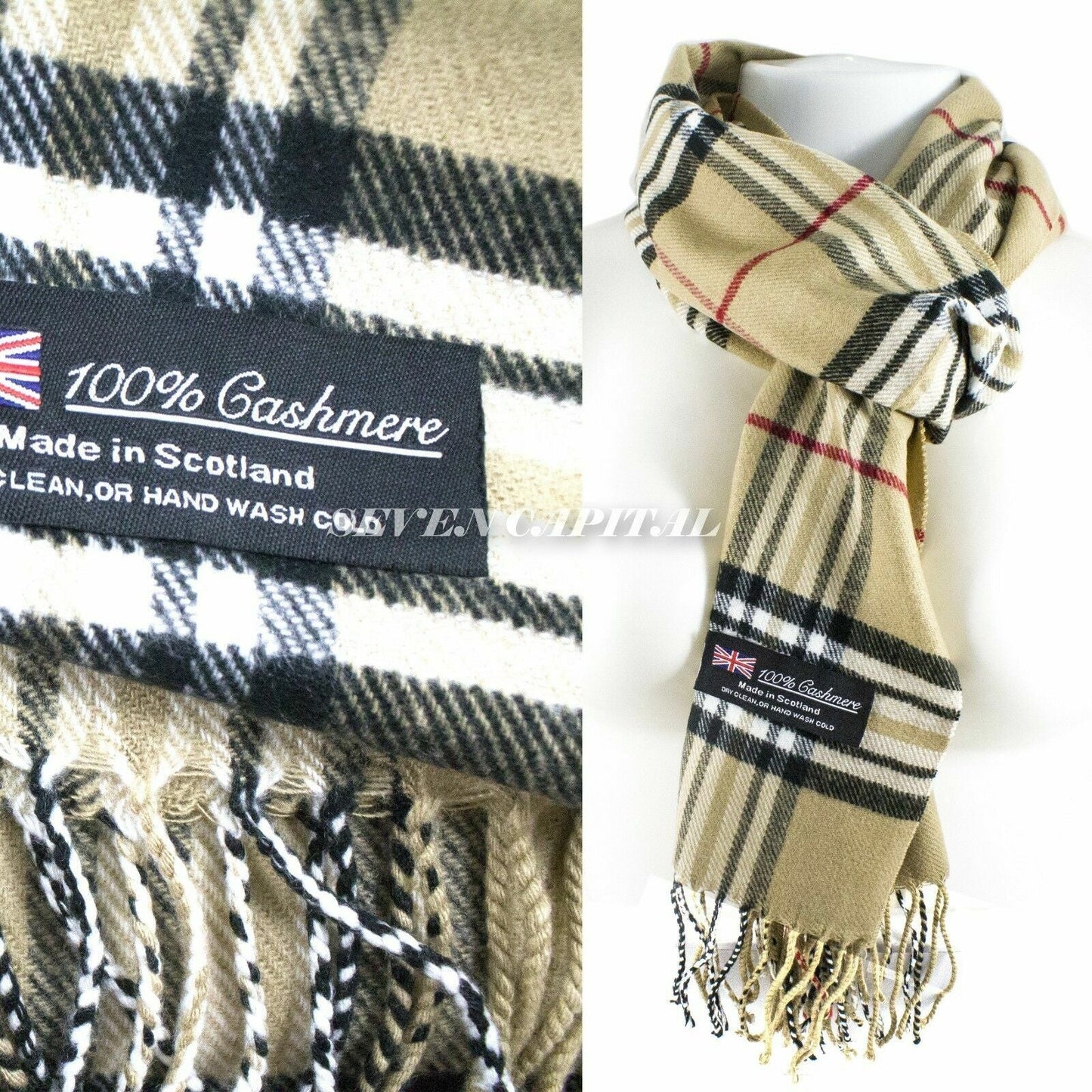Mens Womens Winter Warm SCOTLAND Made Pashmina Scarf Scarves Plaid