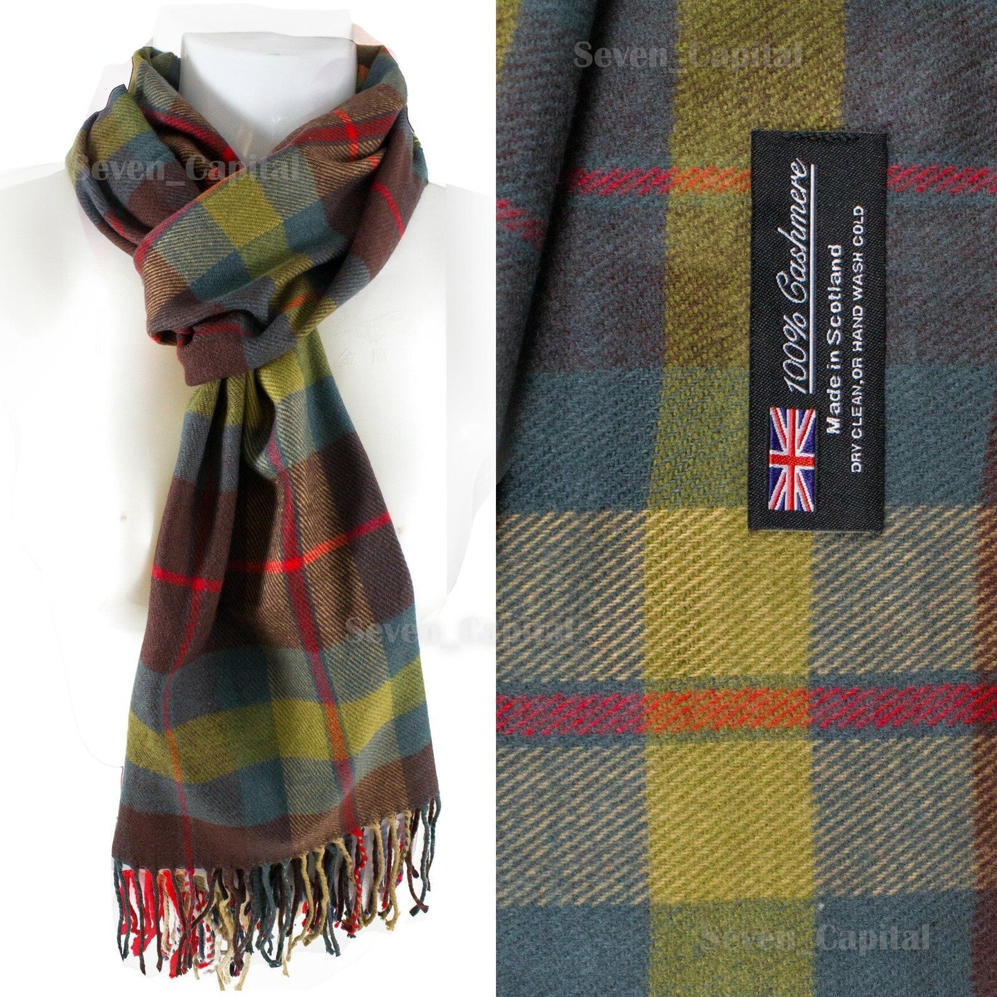 Mens Womens Winter Warm SCOTLAND Made Pashmina Scarf Scarves Plaid