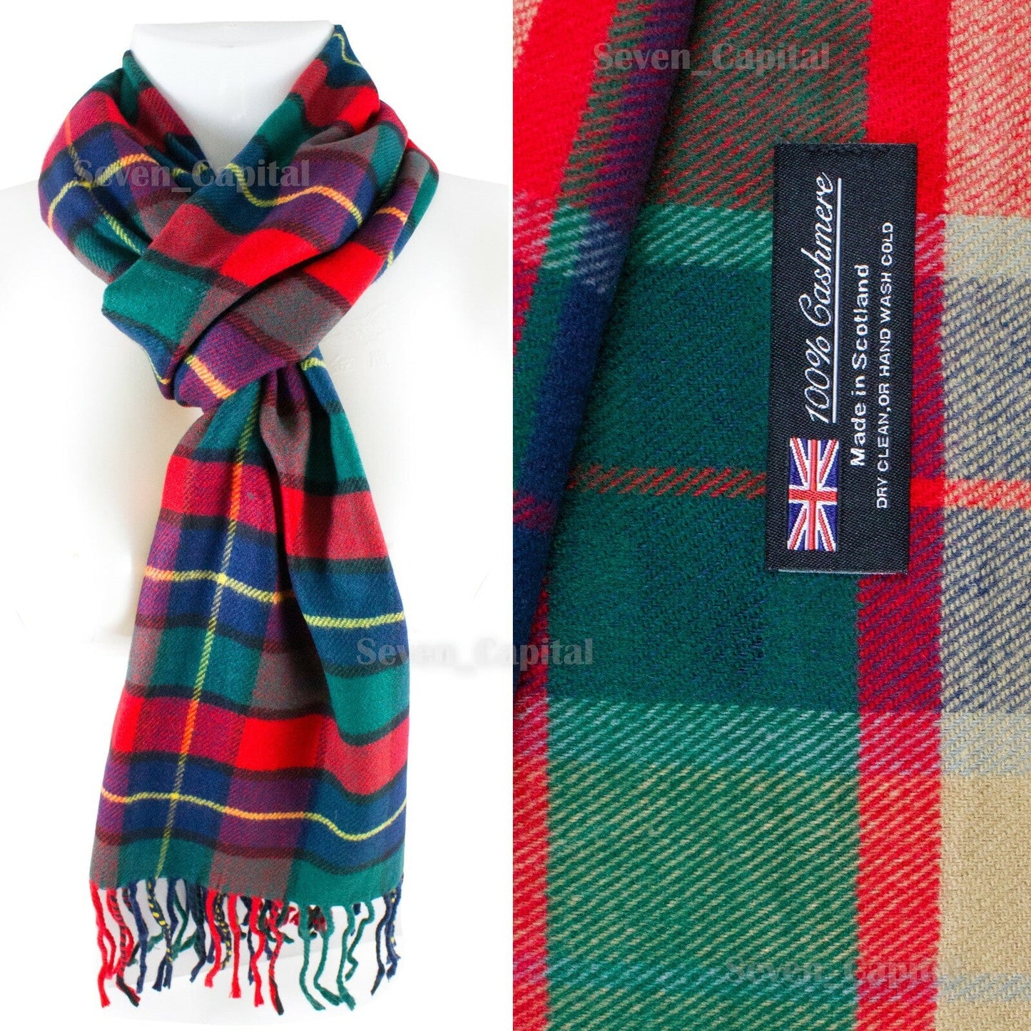 Mens Womens Winter Warm SCOTLAND Made Pashmina Scarf Scarves Plaid