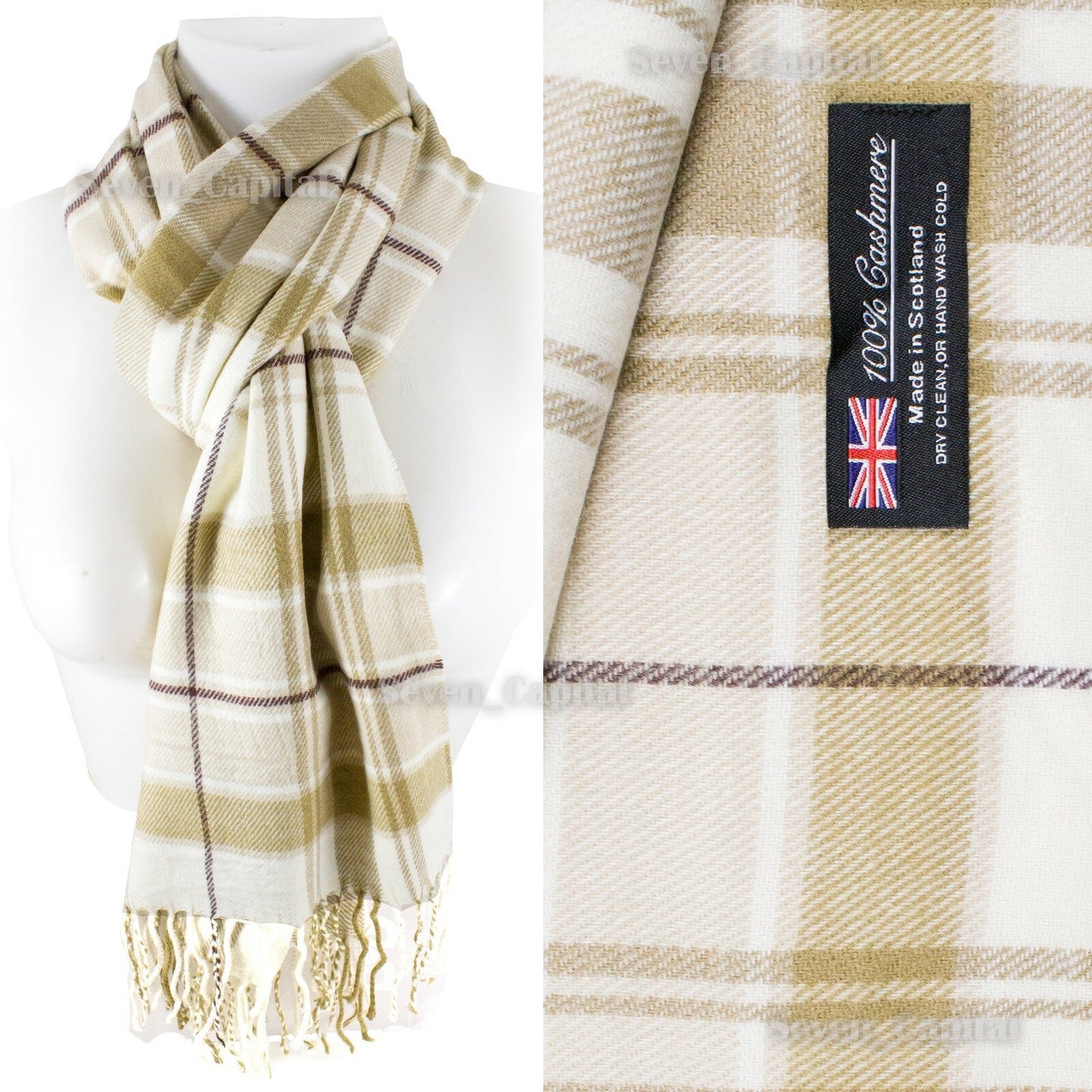Mens Womens Winter Warm SCOTLAND Made Pashmina Scarf Scarves Plaid