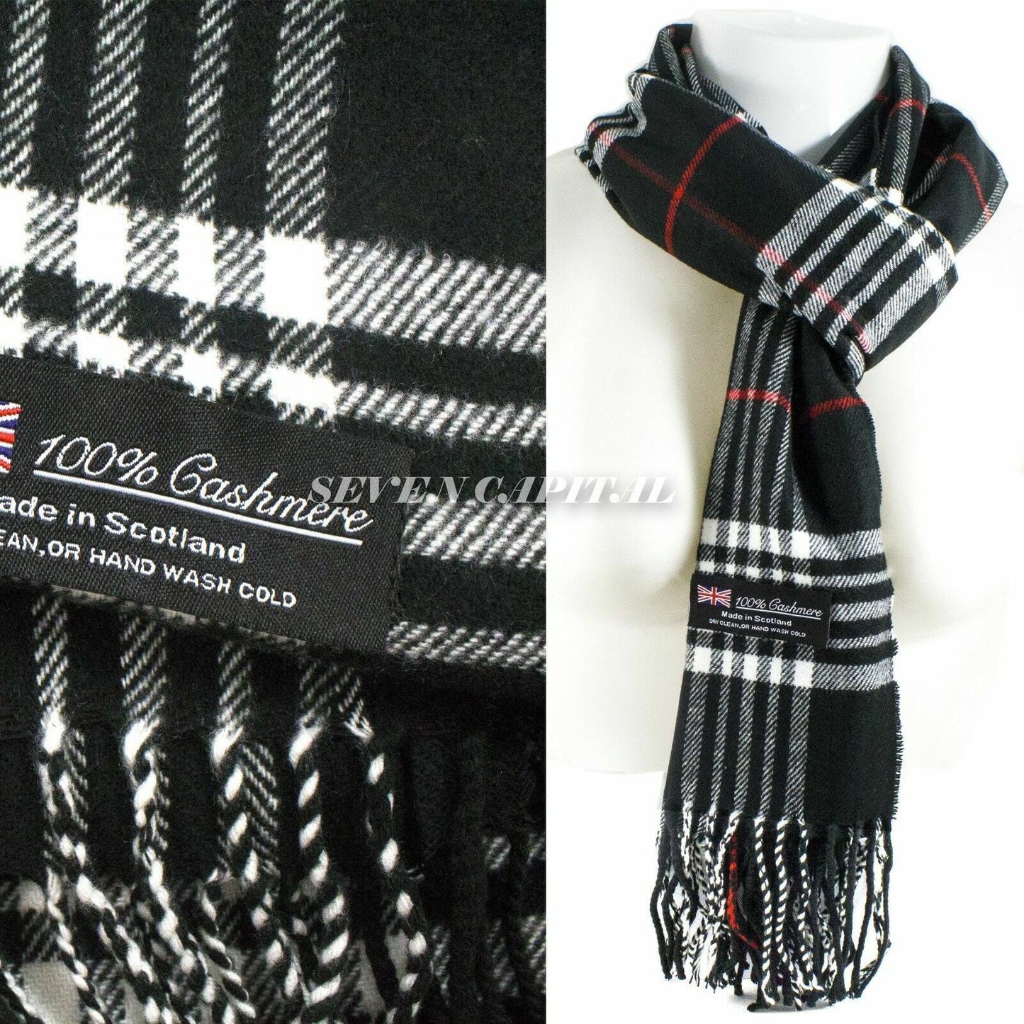 Mens Womens Winter Warm SCOTLAND Made Pashmina Scarf Scarves Plaid