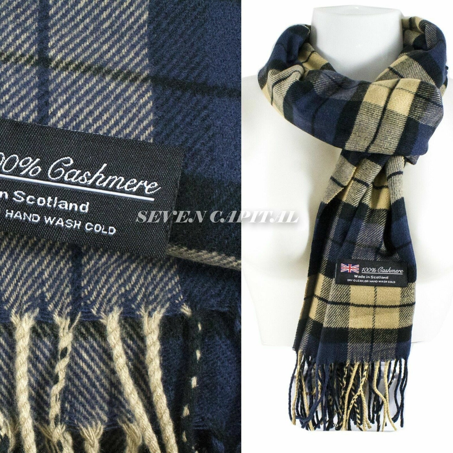 Mens Womens Winter Warm SCOTLAND Made Pashmina Scarf Scarves Plaid