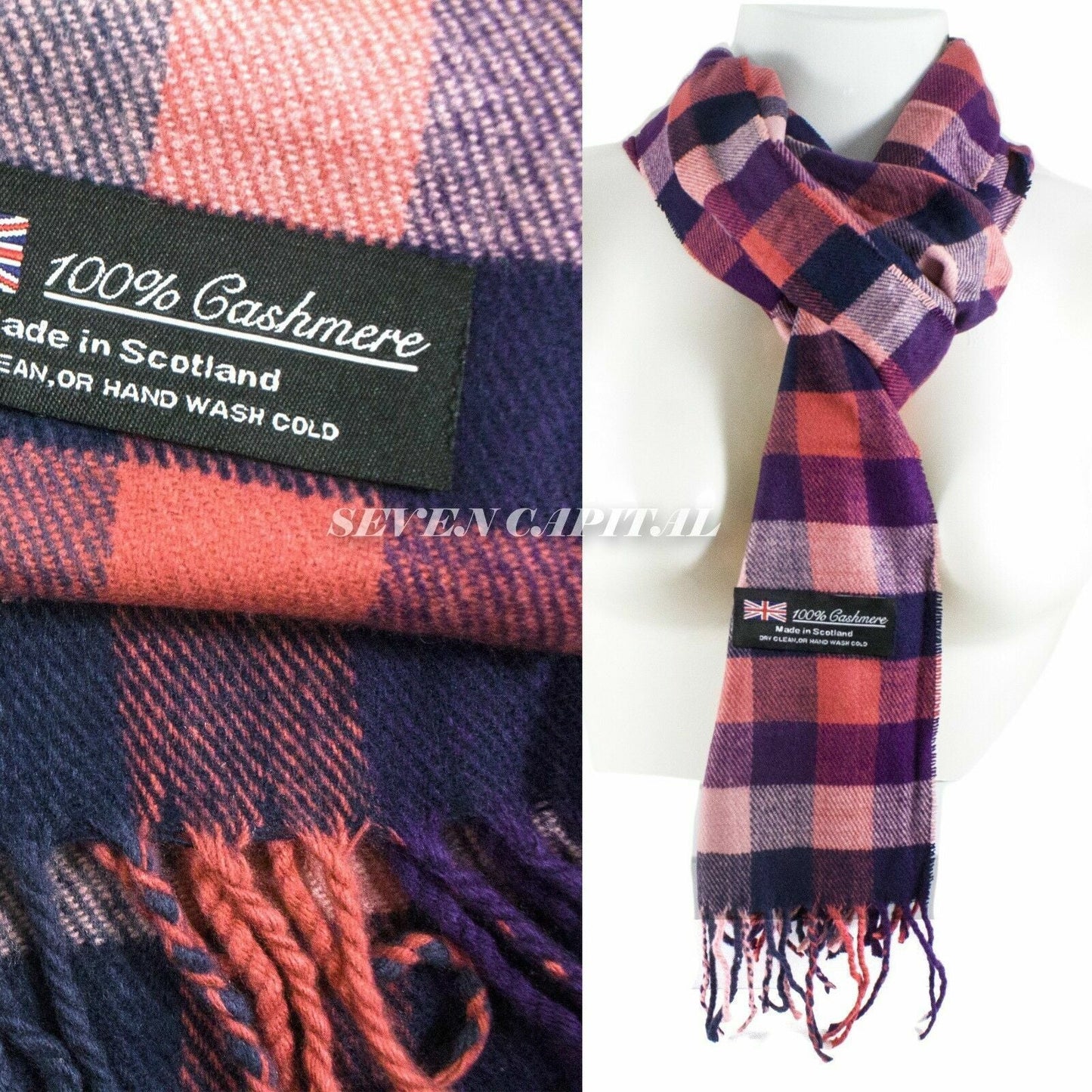 Mens Womens Winter Warm SCOTLAND Made Pashmina Scarf Scarves Plaid
