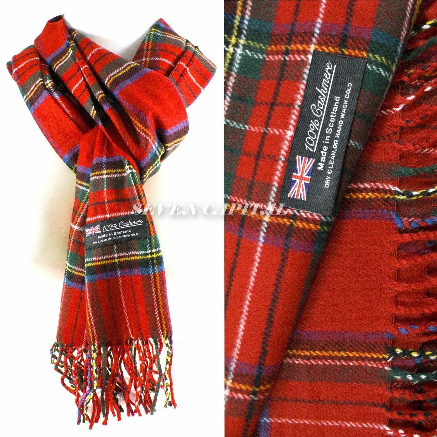 Mens Womens Winter Warm SCOTLAND Made Pashmina Scarf Scarves Plaid