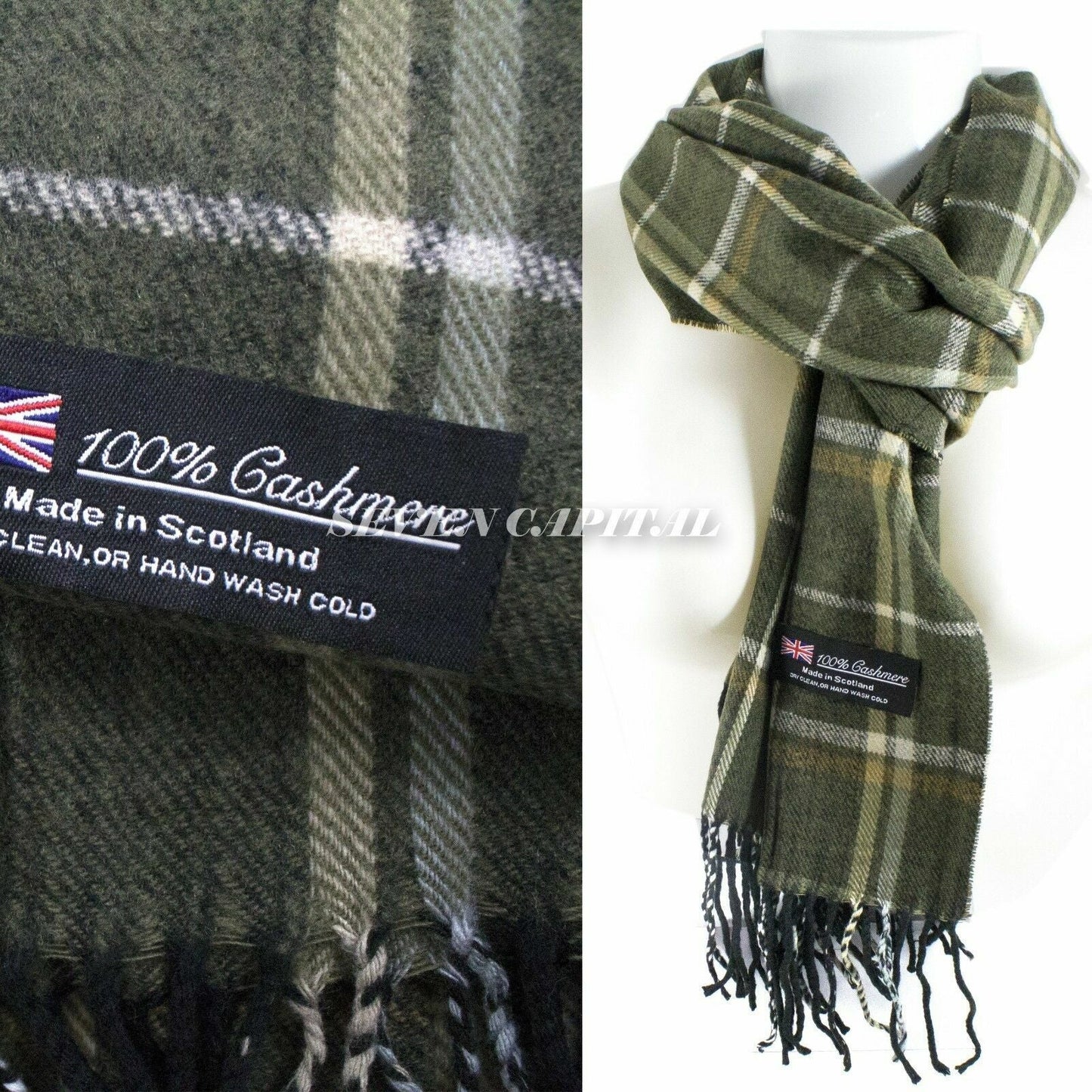 Mens Womens Winter Warm SCOTLAND Made Pashmina Scarf Scarves Plaid