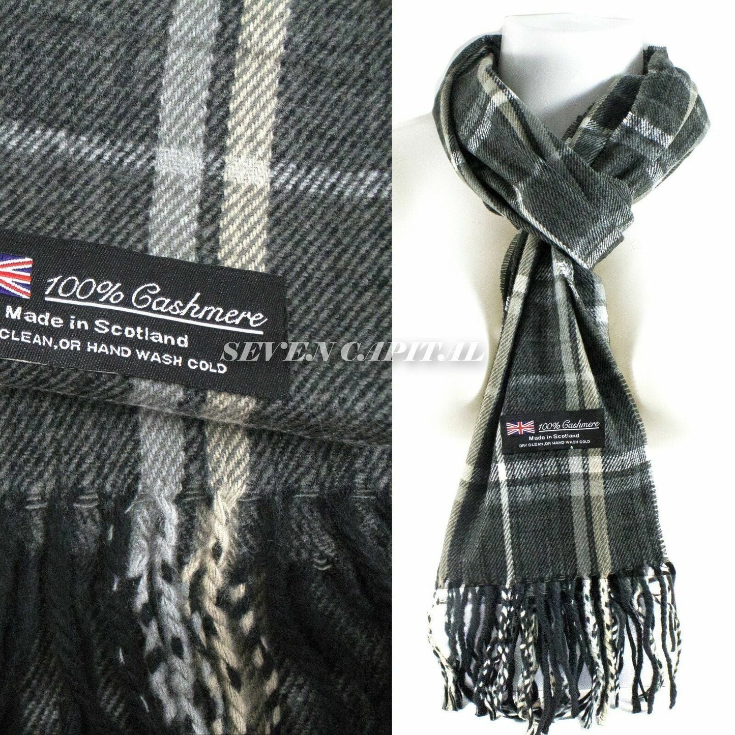 Mens Womens Winter Warm SCOTLAND Made Pashmina Scarf Scarves Plaid