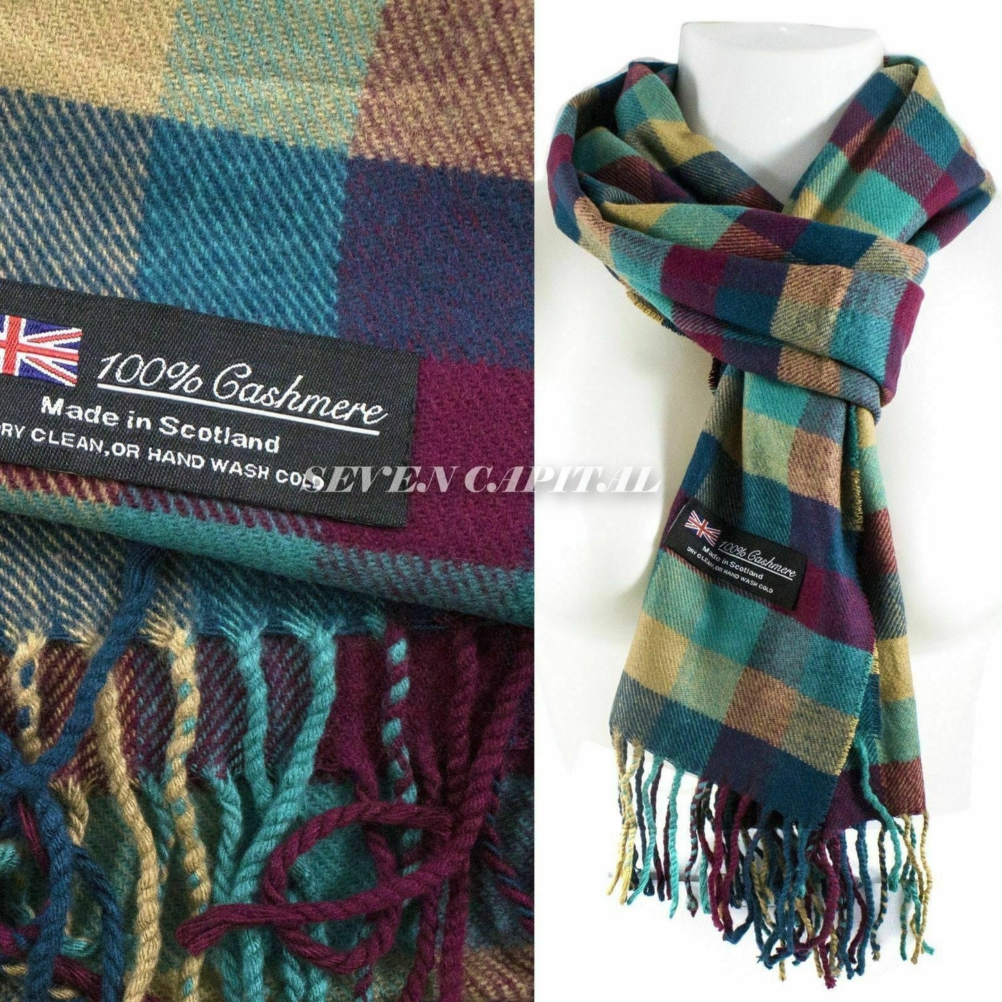 Mens Womens Winter Warm SCOTLAND Made Pashmina Scarf Scarves Plaid