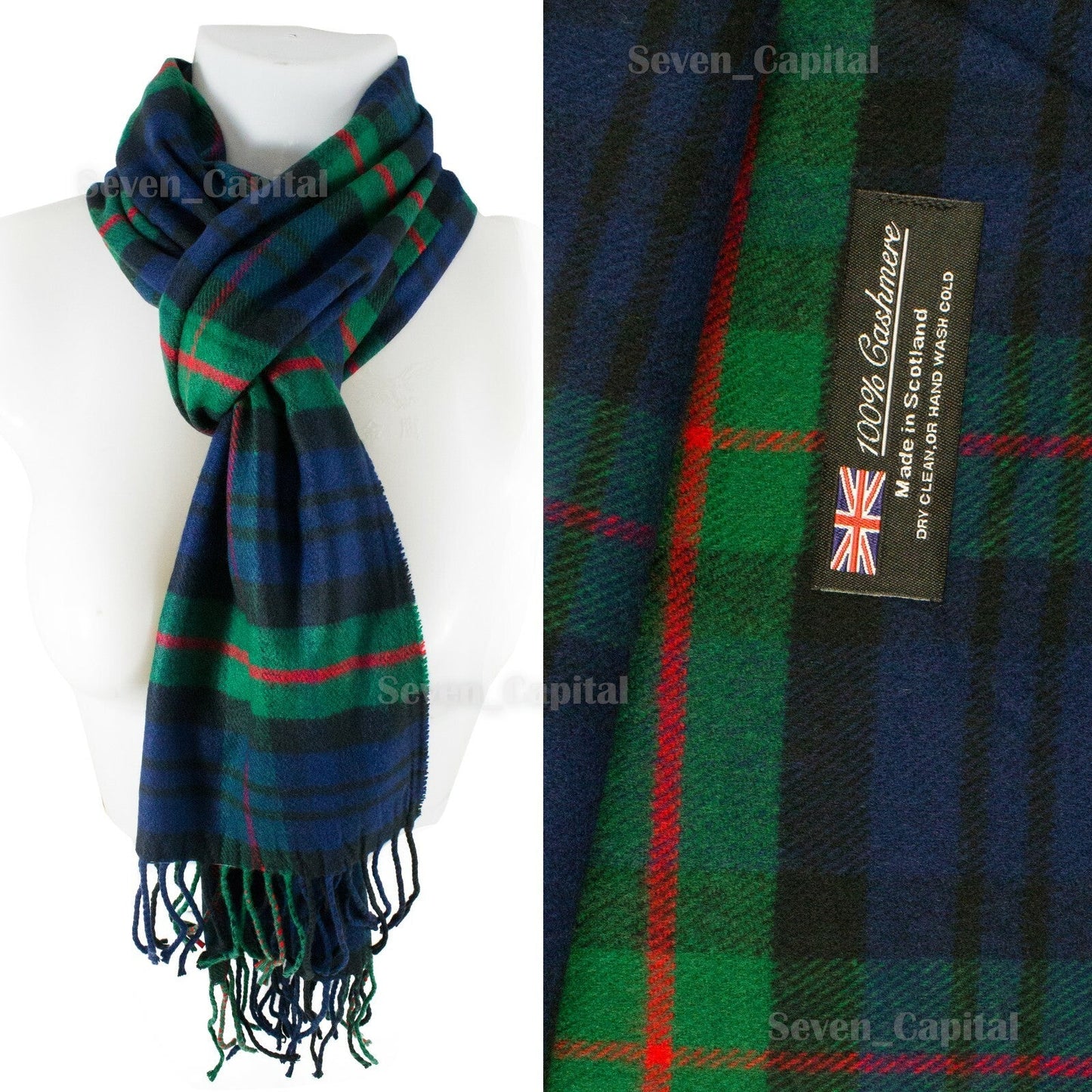 Mens Womens Winter Warm SCOTLAND Made Pashmina Scarf Scarves Plaid