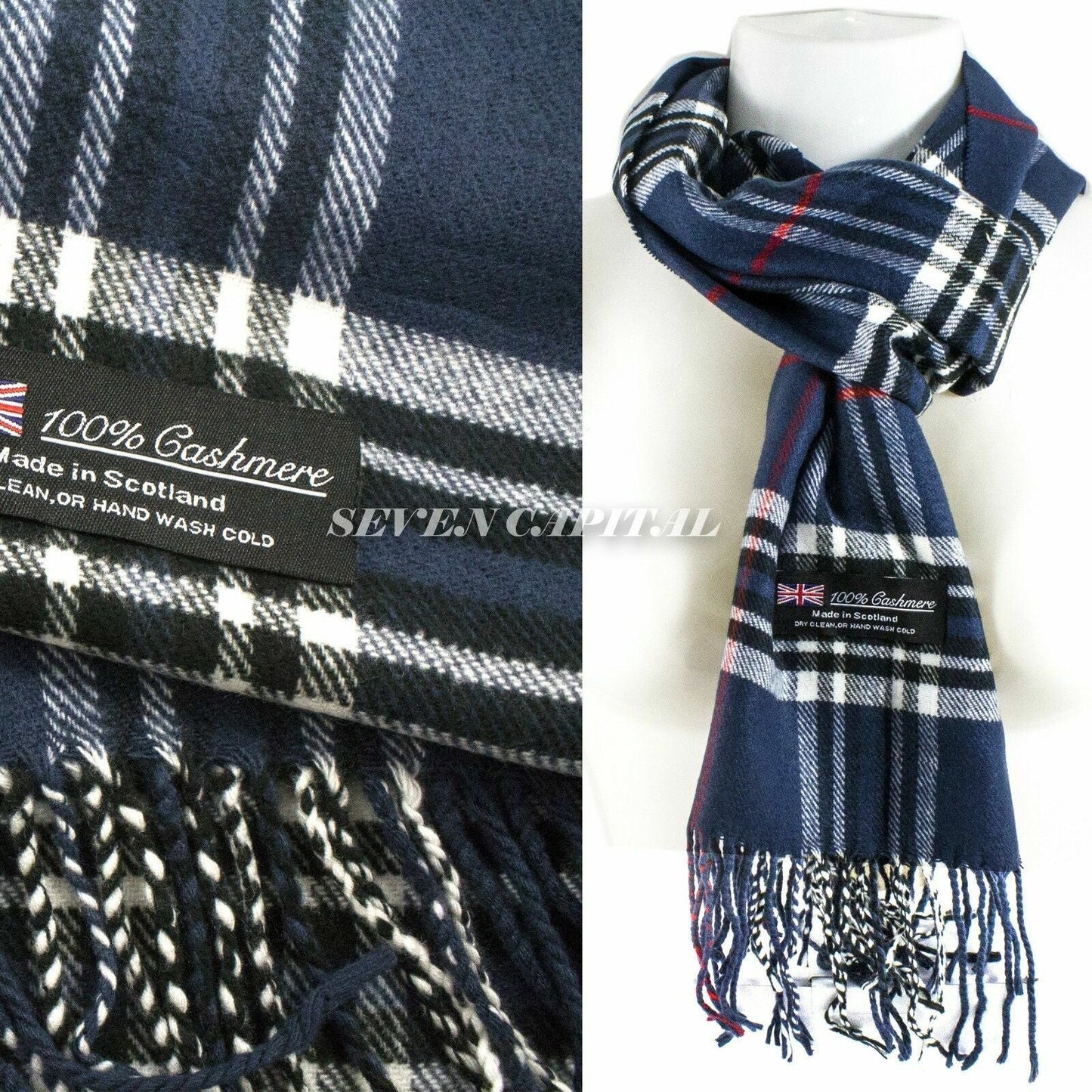 Mens Womens Winter Warm SCOTLAND Made Pashmina Scarf Scarves Plaid