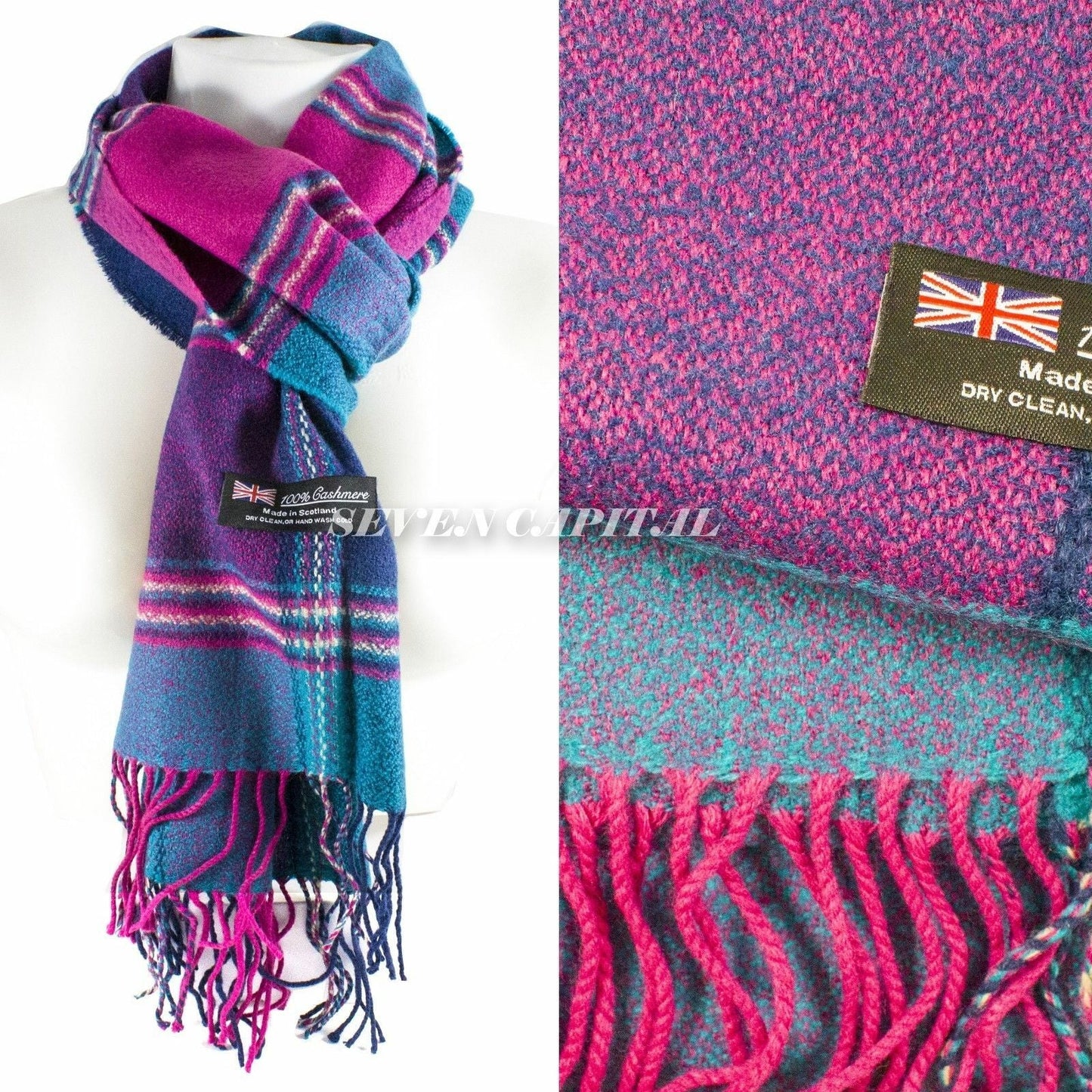 Mens Womens Winter Warm SCOTLAND Made Pashmina Scarf Scarves Plaid