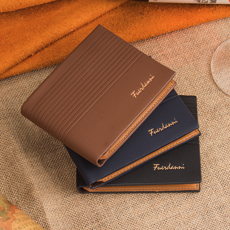 Men's Bifold Leather Credit ID Card Holder Wallet Billfold Purse