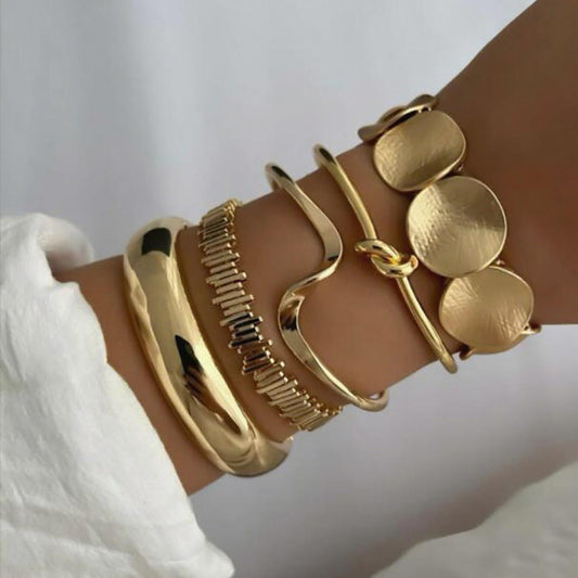 Layered Open Bracelets Set for Women