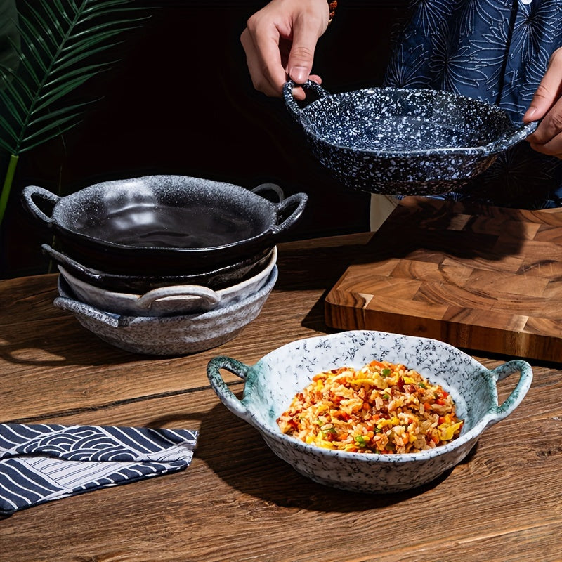 Elegant Ceramic Double Ear Plate Set for All Occasions