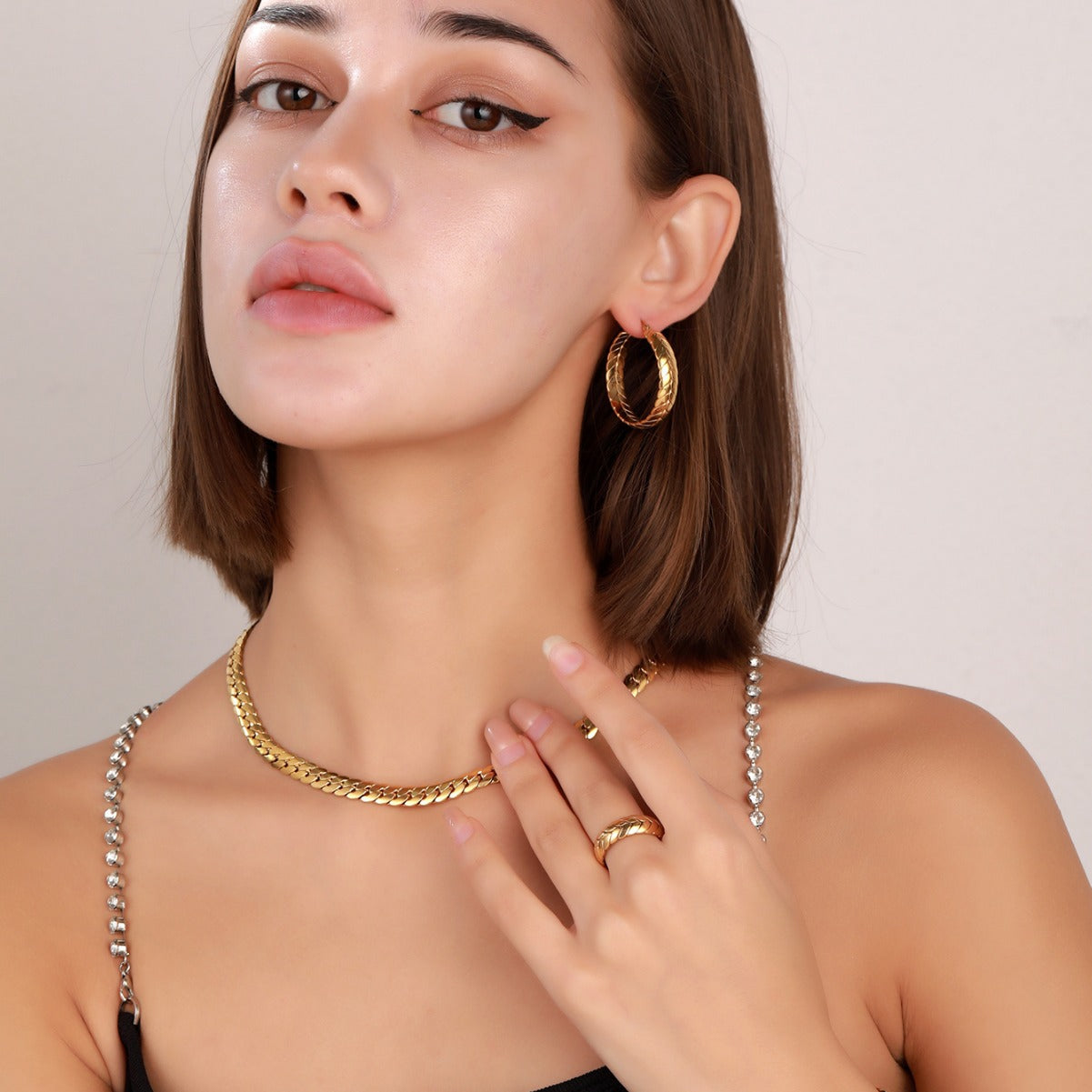 Titanium Steel Jewelry Set