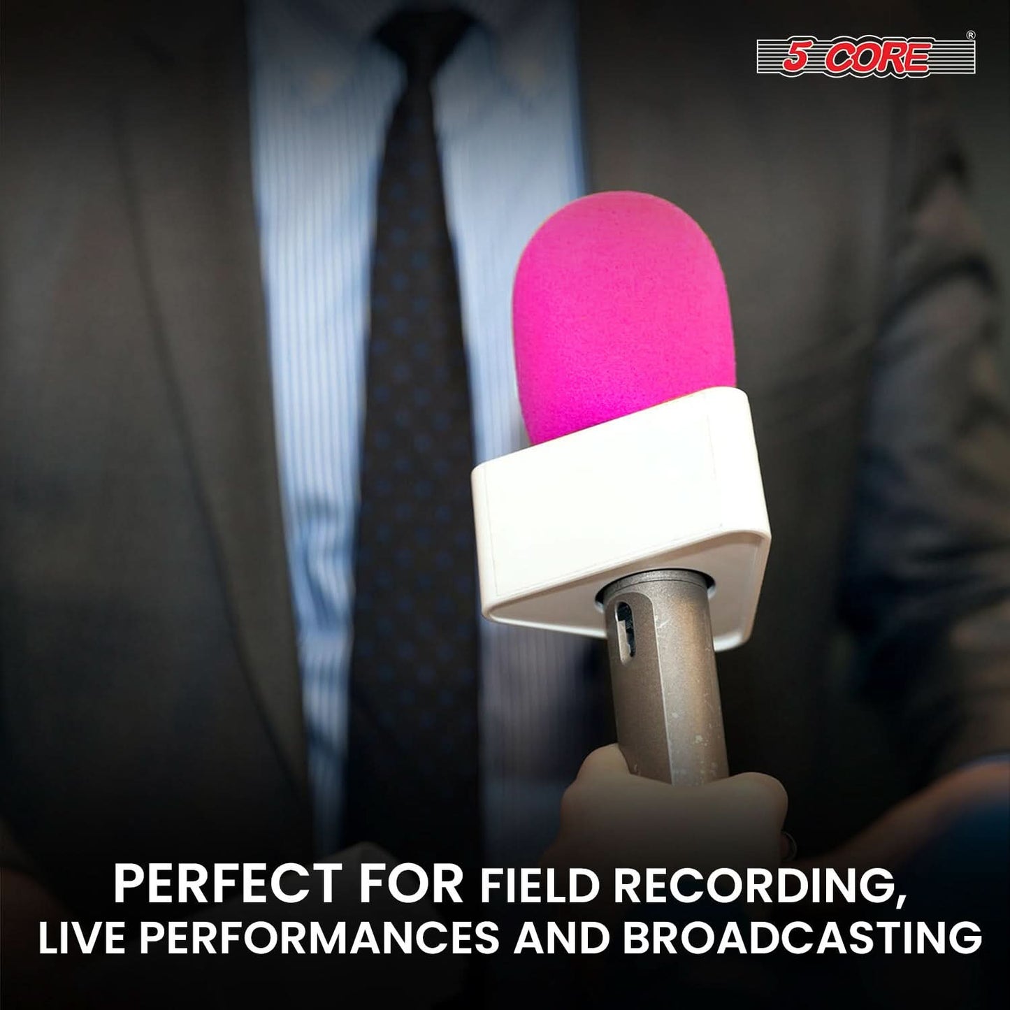 5Core Microphone Cover Soft Foam Mic Windscreen Windproof Sponge for