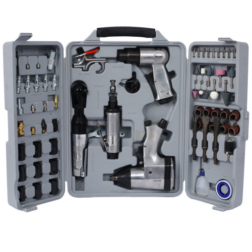 Air Tools & Accessories Kit, 71 Pieces, Impact Wrenches, Air Ratchets,