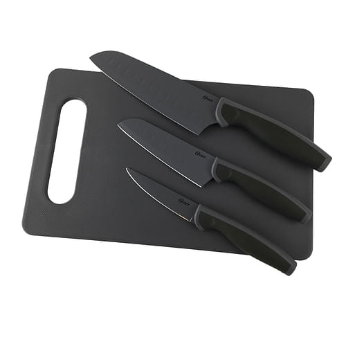 Oster Slice Craft 4 Piece Cutlery Knife Set with Cutting Board in