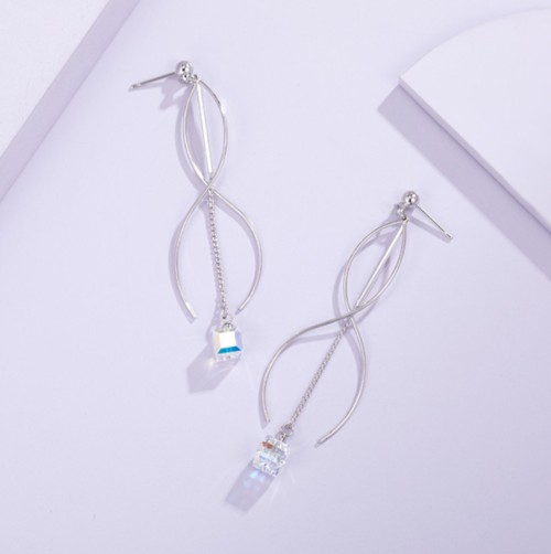 Gold Plating Long Chain Earrings