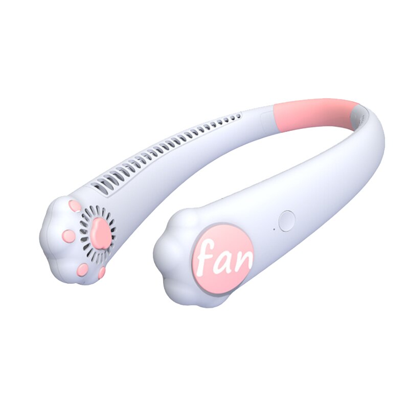Portable Sports Mini Neck Leafless Fan