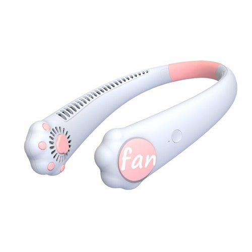 Portable Sports Mini Neck Leafless Fan