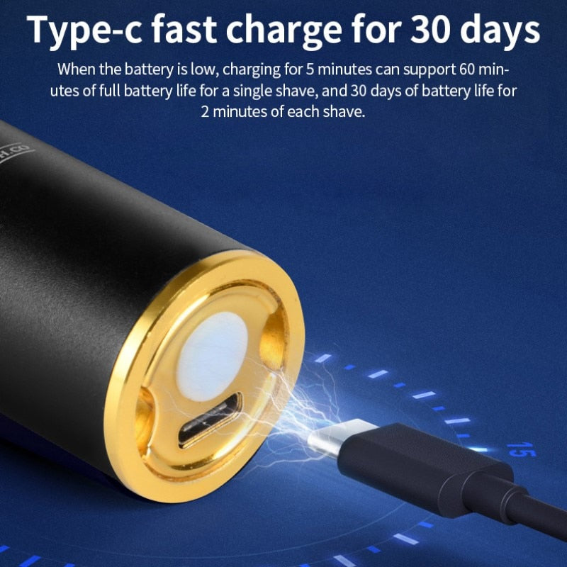 Electric Shaver Razor Shaving Beard Machine for Men Dry Wet Beard