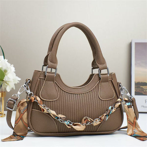 Elegant Braided Chain Handbag - Luxury Handmade Women's Crossbody Bag