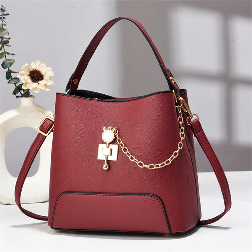 Classy Bucket Bag - Women Pu Leather Shoulder Women Bag Handbag