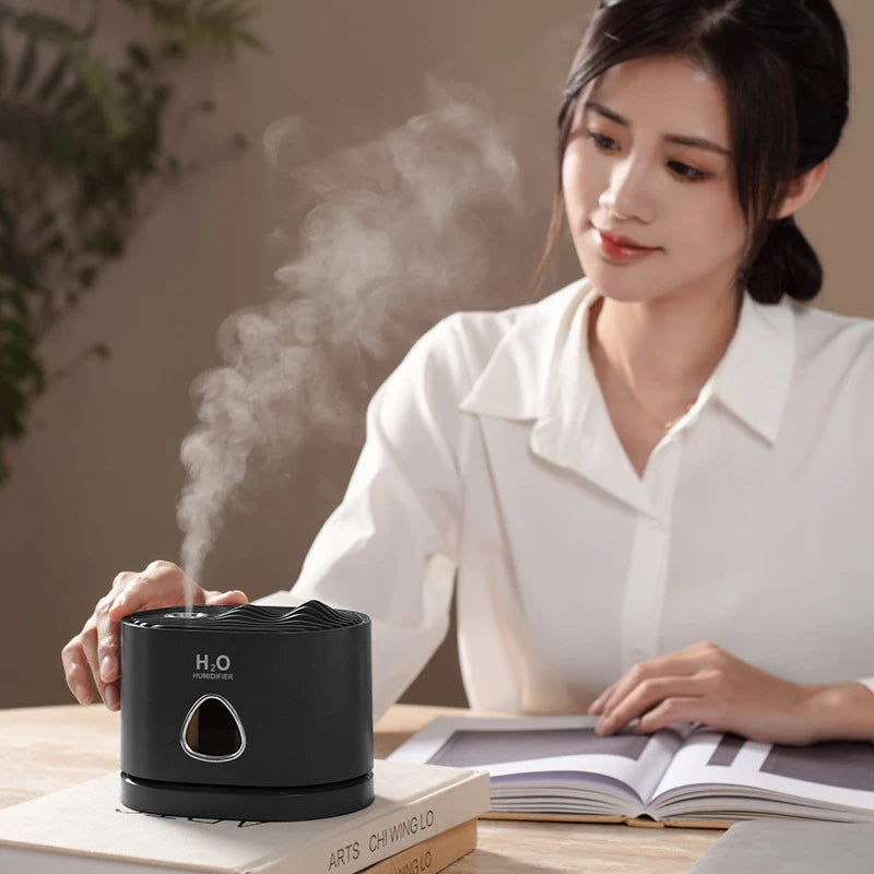 USB Rechargeable Humidifier Air Purifier with LED Light for Home