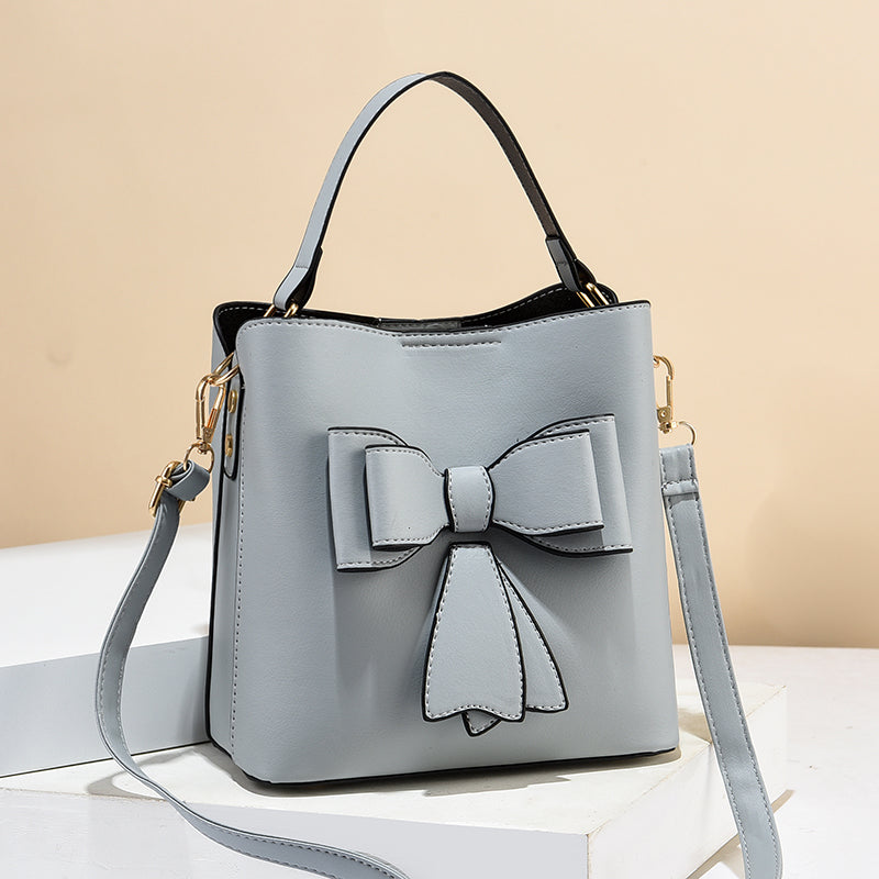 Classic Bucket Bow Women's Crossbody Bag - Large Capacity Portable