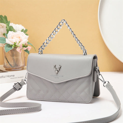 Soft Blush Quilted Mini Bag - Retro Style Casual Handbag Waterproof