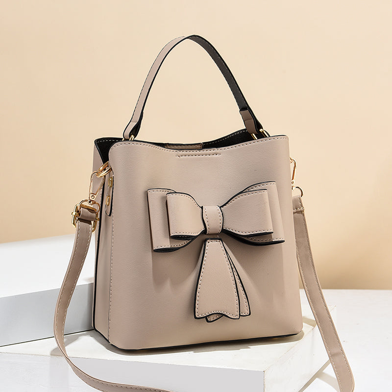 Classic Bucket Bow Women's Crossbody Bag - Large Capacity Portable