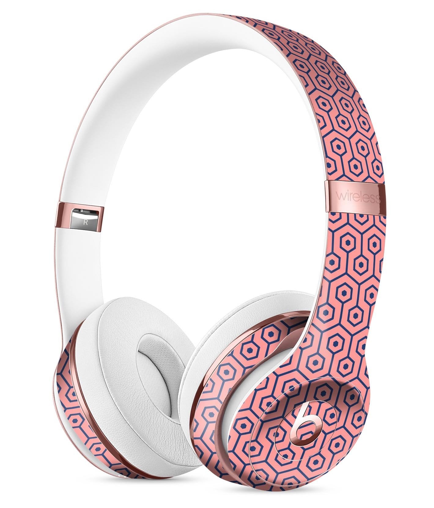 Navy Cells Over Coral  2 Full-Body Skin Kit for the Beats by Dre Solo