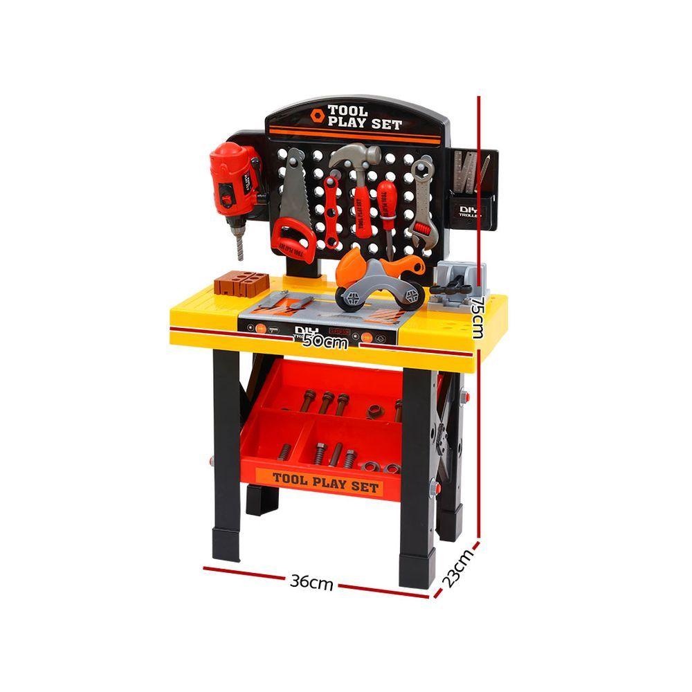 Keezi Kids Pretend Workbench DIY Tools 54 Piece Children Role Play