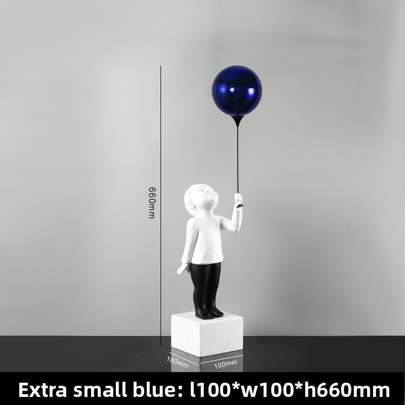 Balloon Boy Sculpture Decorative Item