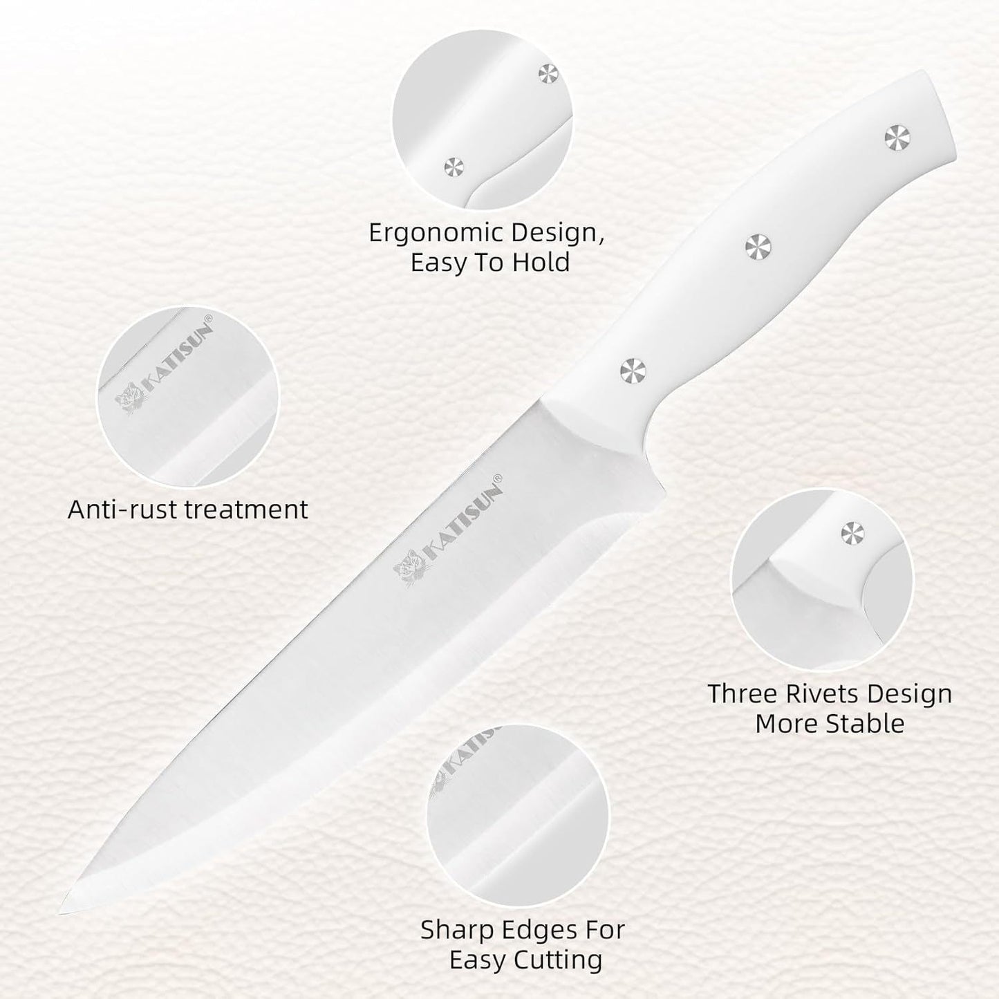 High Carbon Stainless Steel Snow Kitchen Knife Set