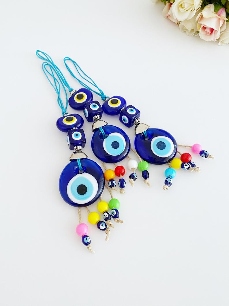 Blue Evil Eye Bead, Evil Eye Car Accessories, Protection Gift