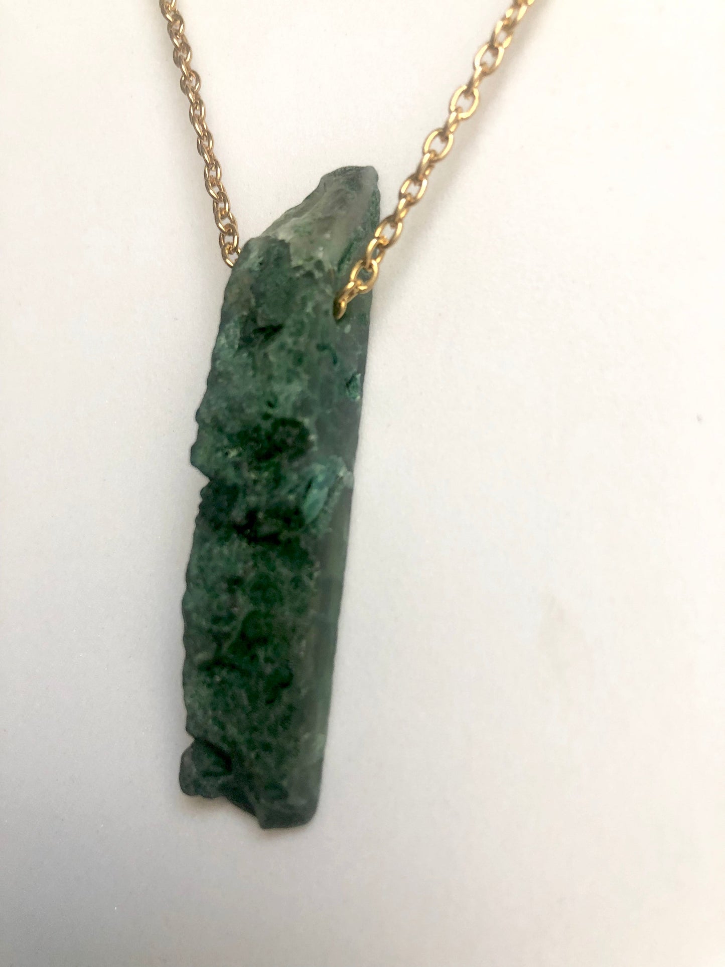 Natural Raw Green Aventurine Gemstone Necklace by The Urban Charm